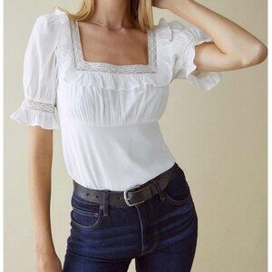 Reformation Parsnip Top – Size XS – Puff Sleeve Square Neck